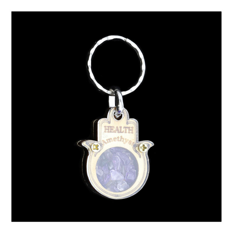 Hamsa Keychain with Stones
