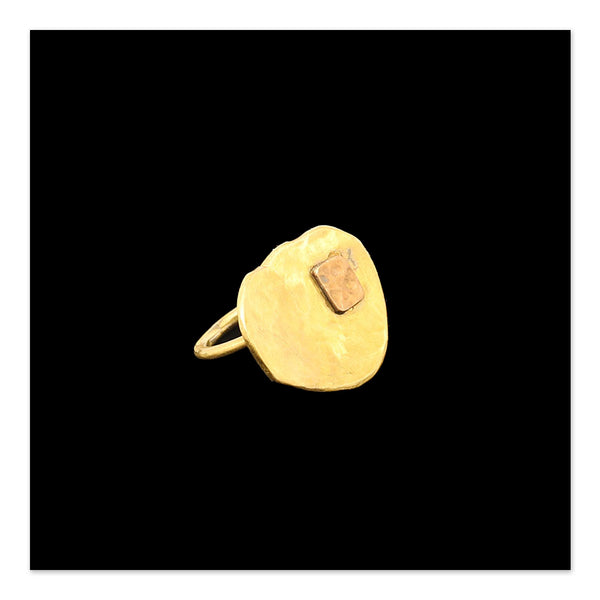 Ring- Brass  with Copper Seed by Jordan Aiken