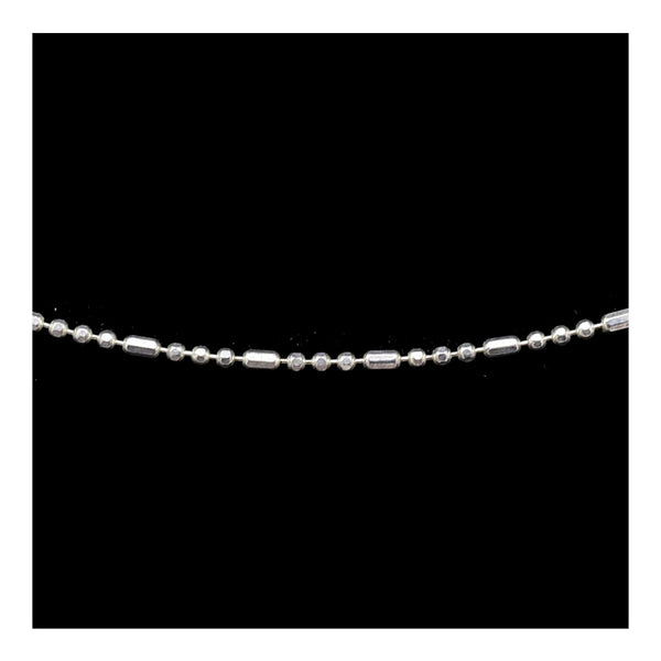 Sterling Silver Bead/Bar Chain 16"