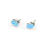 Sterling Silver Earrings with Opal Stones