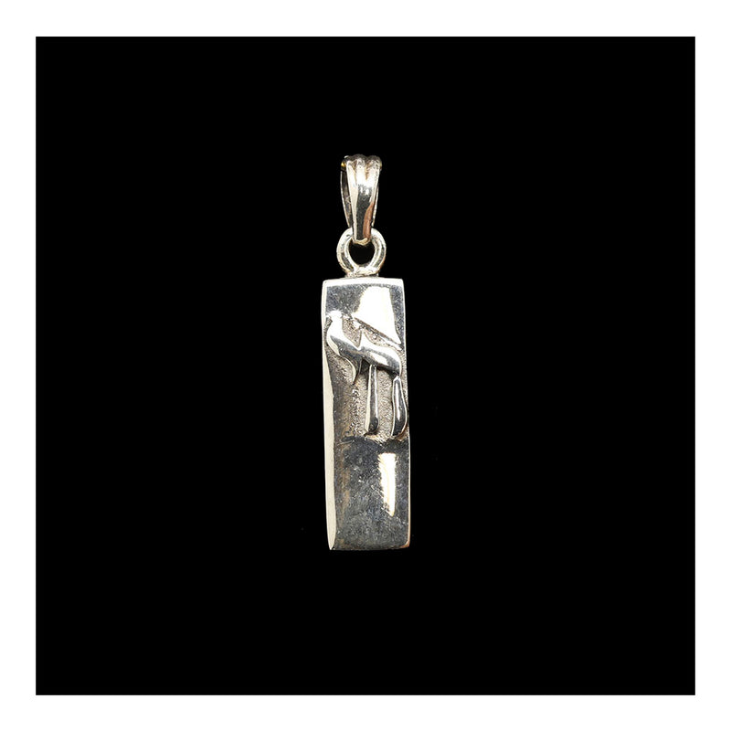 Pendant- Mezuzah with Chai in Sterling Silver