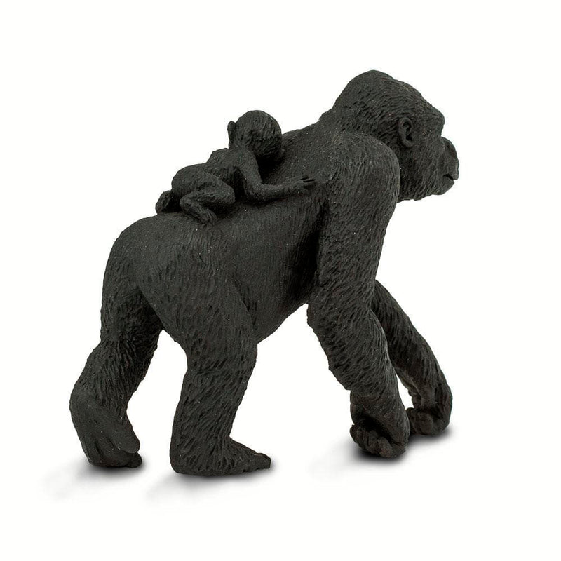 Lowland Gorilla with Baby Figurine