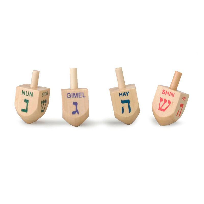 Small Wood Dreidel- Each Sold Separately