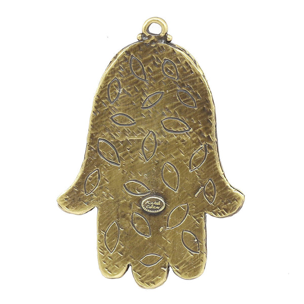 Hamsa Wall Decoration with Flower Motif