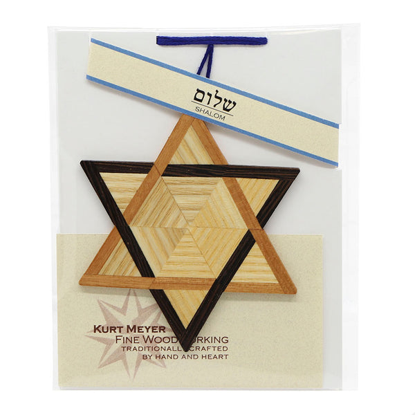 Hand Crafted Star of David Wood Ornament