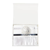 Tallit Set- Pennsylvania (Sheer with Black and Silver Shimmer Satin)