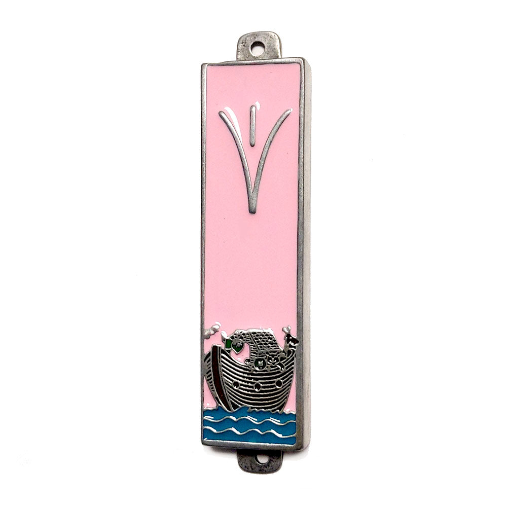 Mezuzah- Pink Noah's Ark