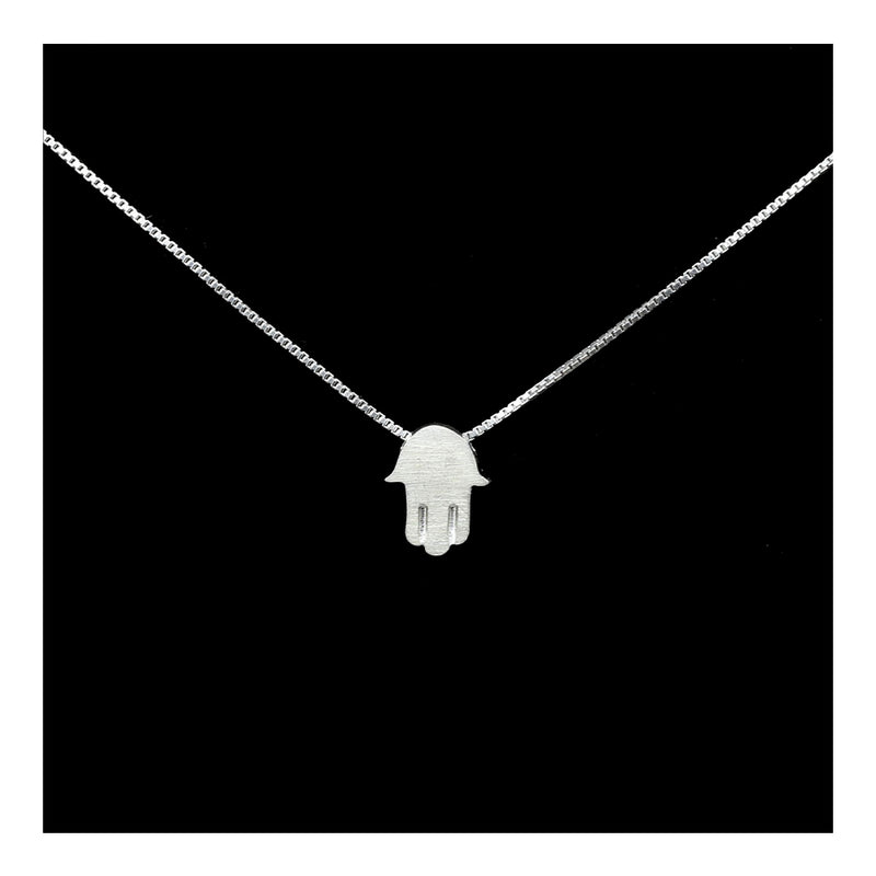 Sterling Silver Micro Hamsa Necklace