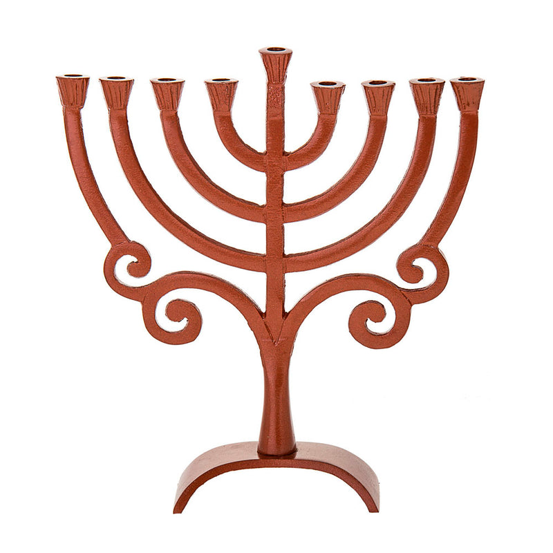 Hanukkiah in Bronze Plate
