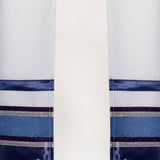 Tallit set with Blue, Purple, Maroon and Gold Ribbon