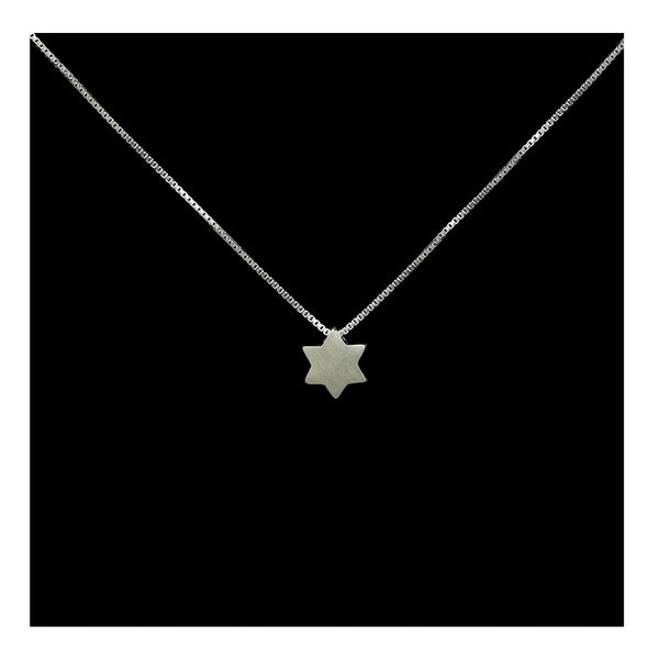 Sterling Silver Micro Star of David Necklace