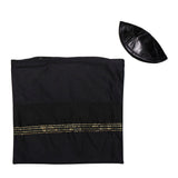 Tallit Set With Black and Gold on Ivory