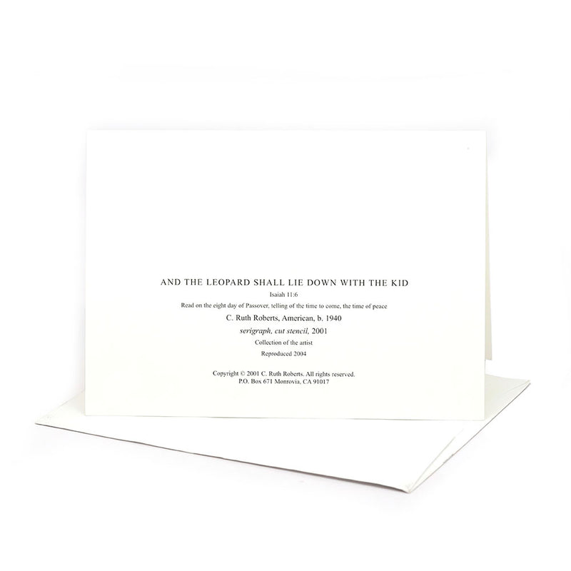 Greeting Card "And the Leopard Shall Lie Down with the Kid" by Ruth Roberts