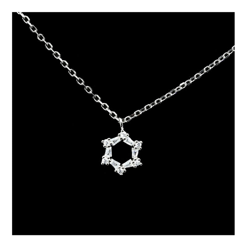 Stone Encrusted Star of David Necklace