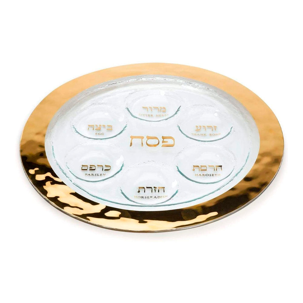 Seder Plate with Gold by Annie Glass
