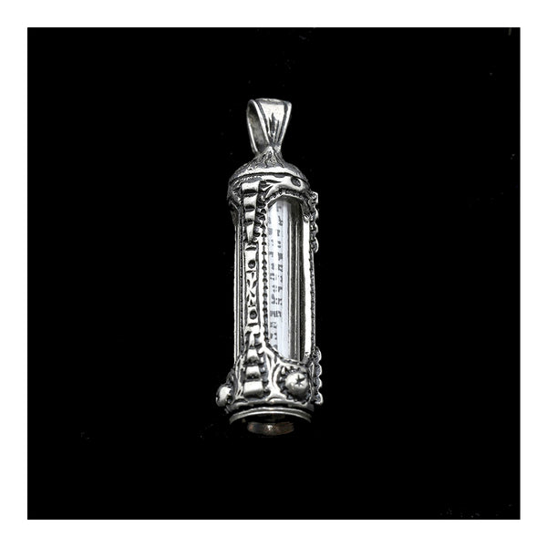Pendant- Mezuzah with Scroll in Sterling Silver