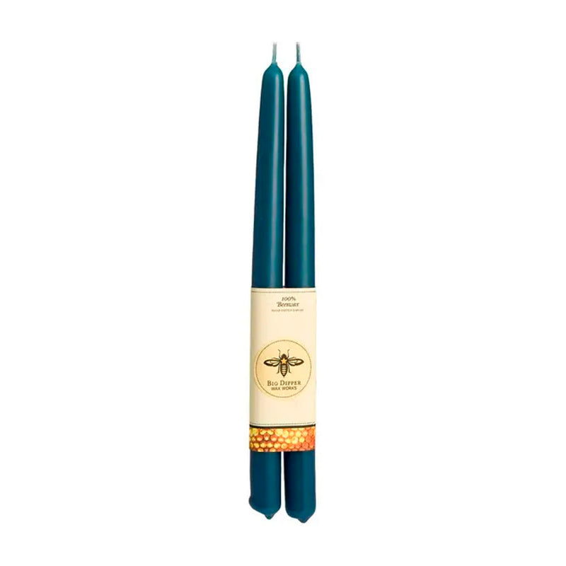 100% Pure Beeswax 12" Teal Candle