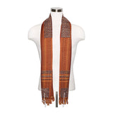 Tallit Handwoven Silk in Brown and Gold