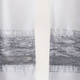 Tallit Set Silver and Gray Crush on Ivory