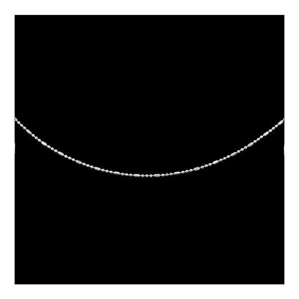 Sterling Silver Bead/Bar Chain 16"