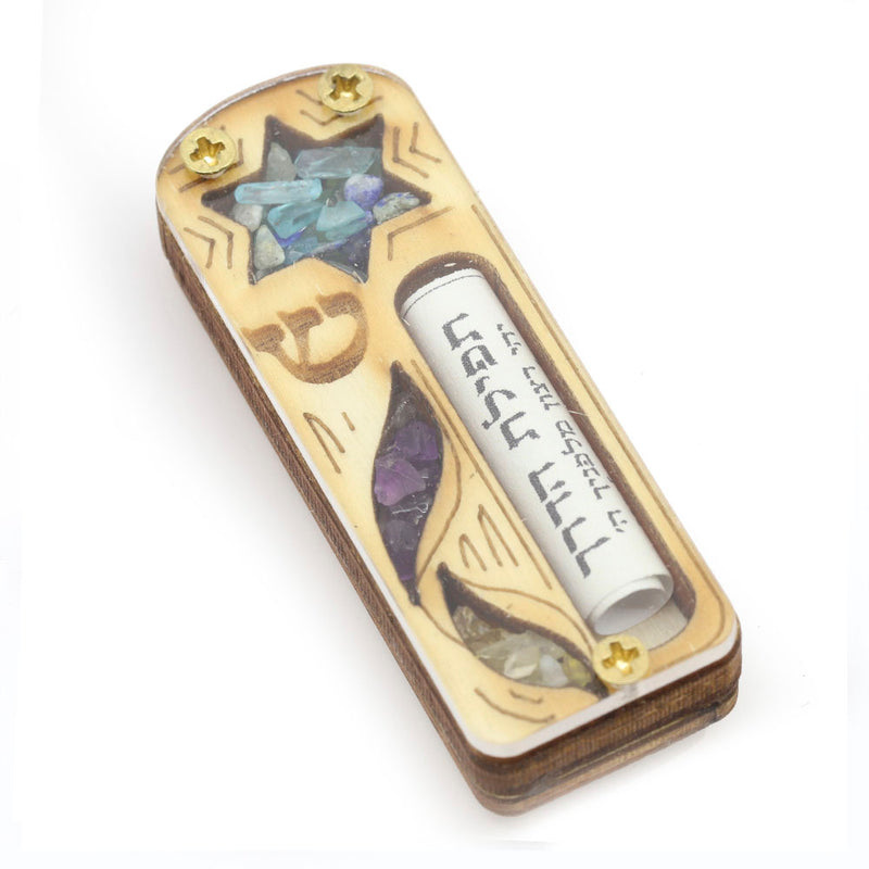 Wood Car Mezuzah