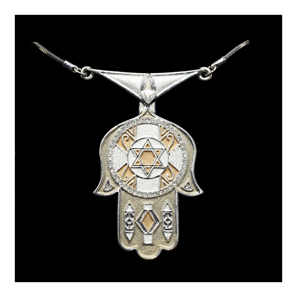 Necklace- Star of David on Hamsa