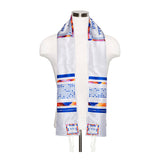 Tallit with Bag 613 Mitzvot in Blue