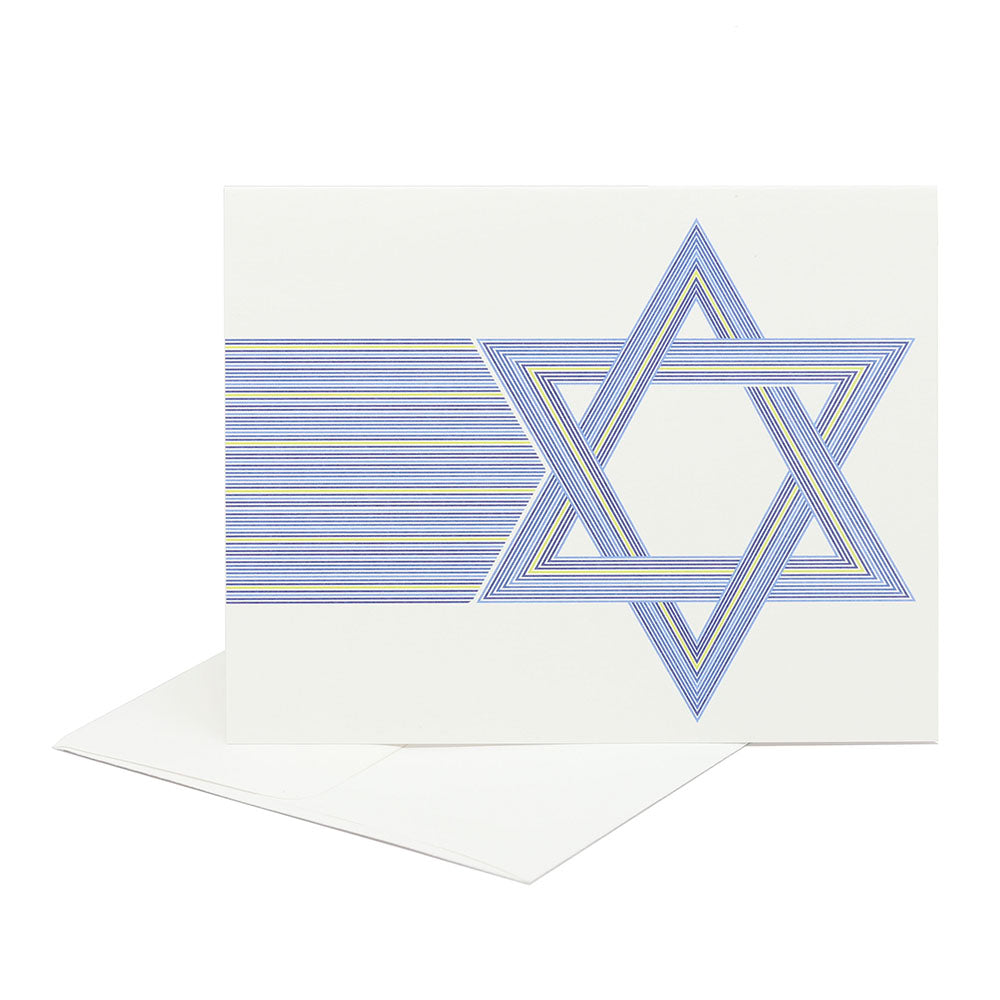 Card B-Mitzvah "Star of David in Stripes"