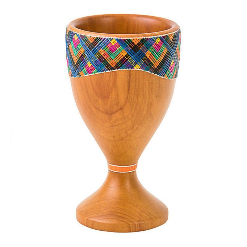 Miriam Cup Handmade in Turned Wood & Straw