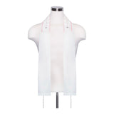 Tallit Set Sheer with Pink Flower Embroidery
