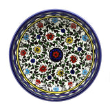Ceramic Bowl with Flowers 5.75"