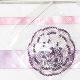 Tallit Set- Arizona (Sheer with Purple Triple Stripe)