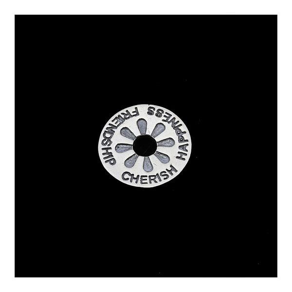 Disc Pendant "Cherish, Friendship, Happiness"