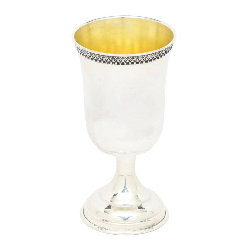 Sterling Silver Kiddush Cup with Filigree