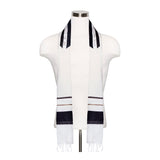 Tallit Set With Black and Gold on Ivory
