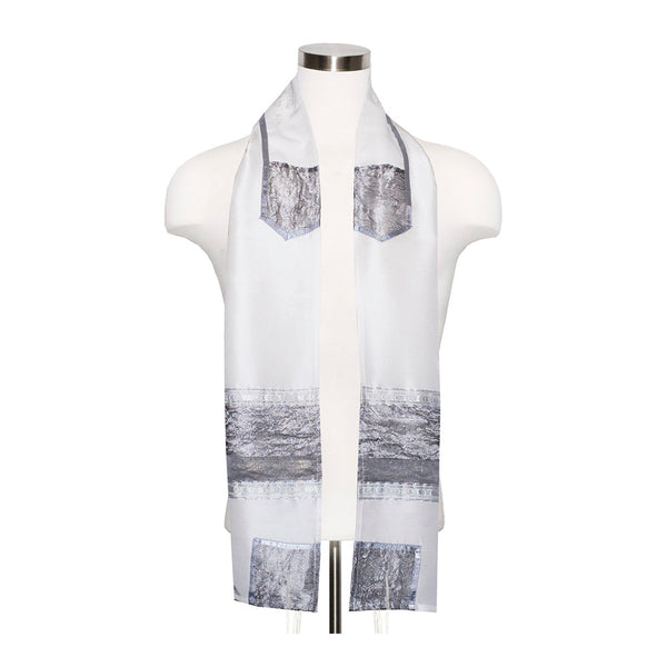 Cotton Tallit in Gray Tones