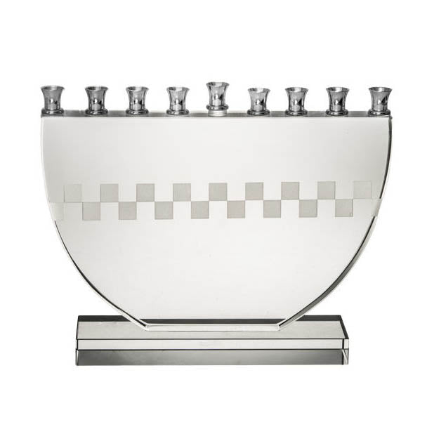 Crystal Checkerboard Hanukkiah
