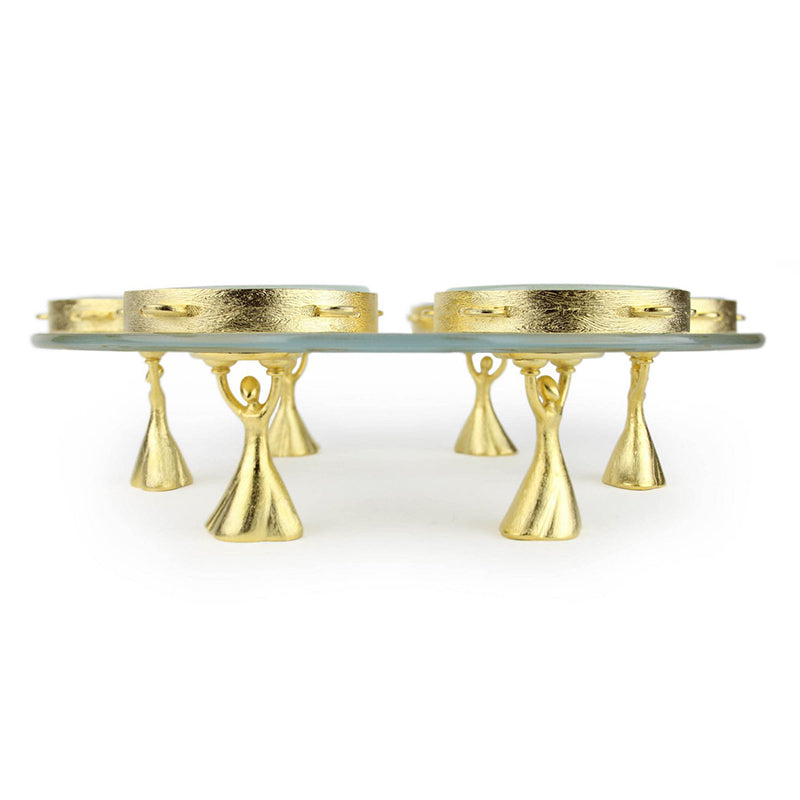 Gold Joyous Seder Plate