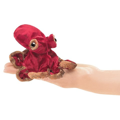 Mini Red Octopus Finger Puppet
