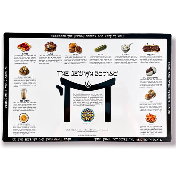 Exclusive!  “The Jewish Zodiac™” Placemat